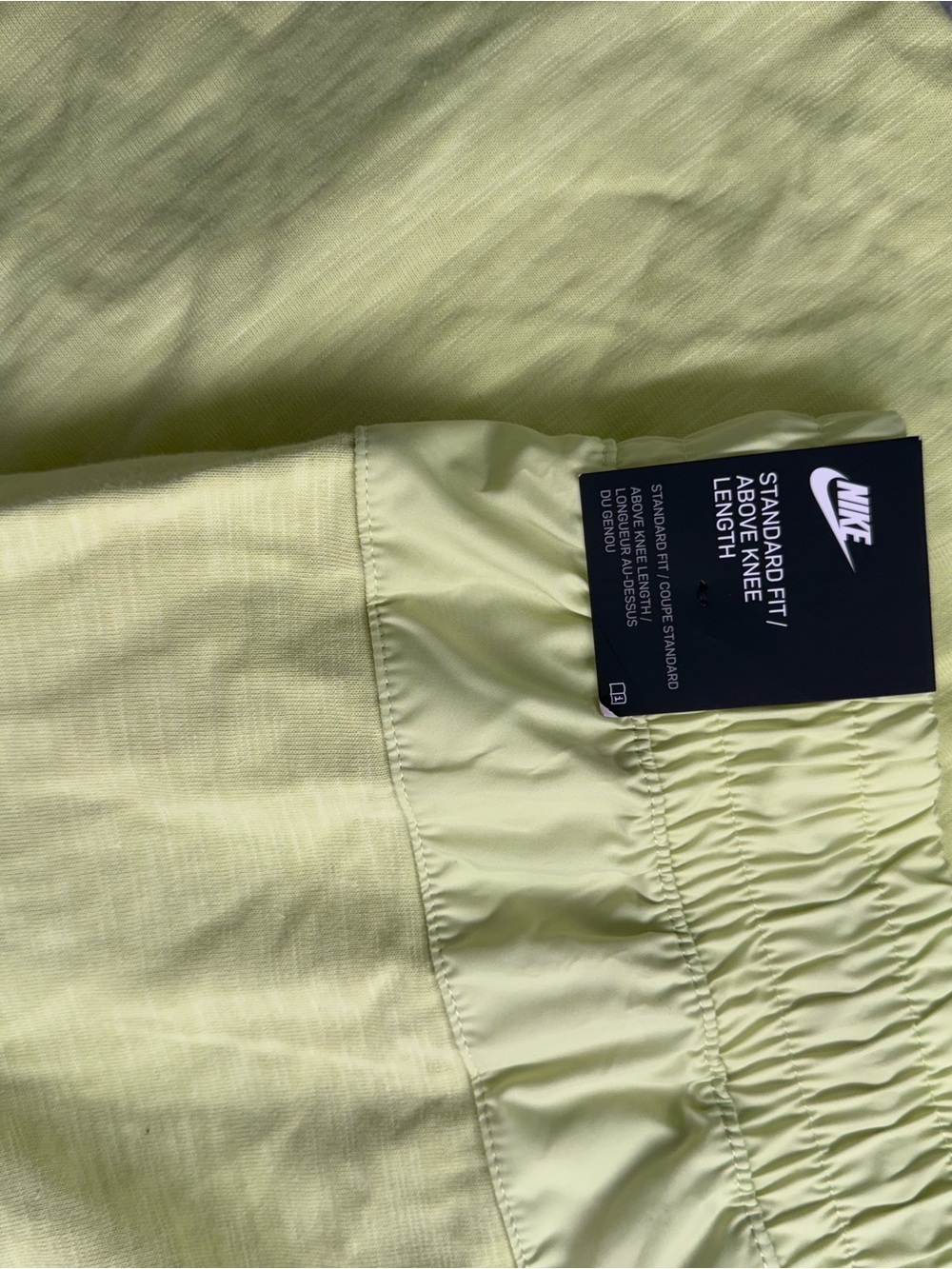 Nike Men’s Pale Yellow Athletic Shorts with Elastic Waist